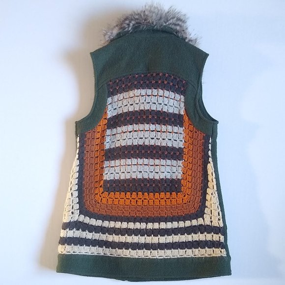 Anthropologie Elevenses Salt Creek Crochet Vest sz XS - Picture 3 of 9